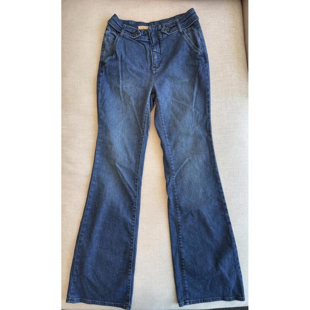 Pilcro Anthropologie Mid-Rise Bootcut Flare Jeans Dark Wash Size 29 - Picture 3 of 7